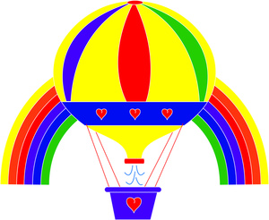 300x246 Hot Air Balloon Clipart Image