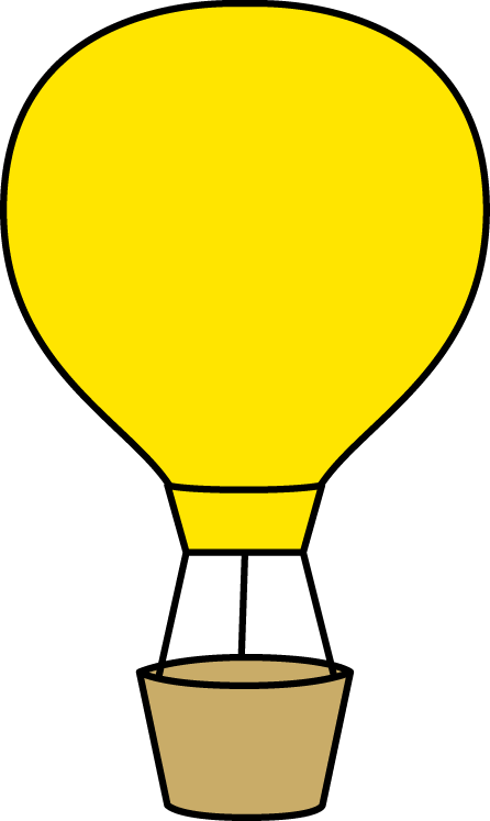 446x747 Yellow Hot Air Balloon Clip Art