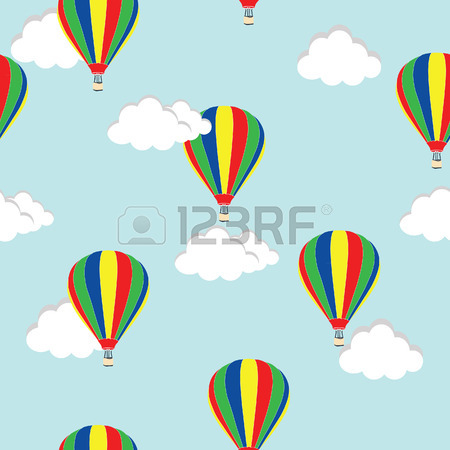 450x450 Hot Air Balloon In The Sky With Message On Banner Raster