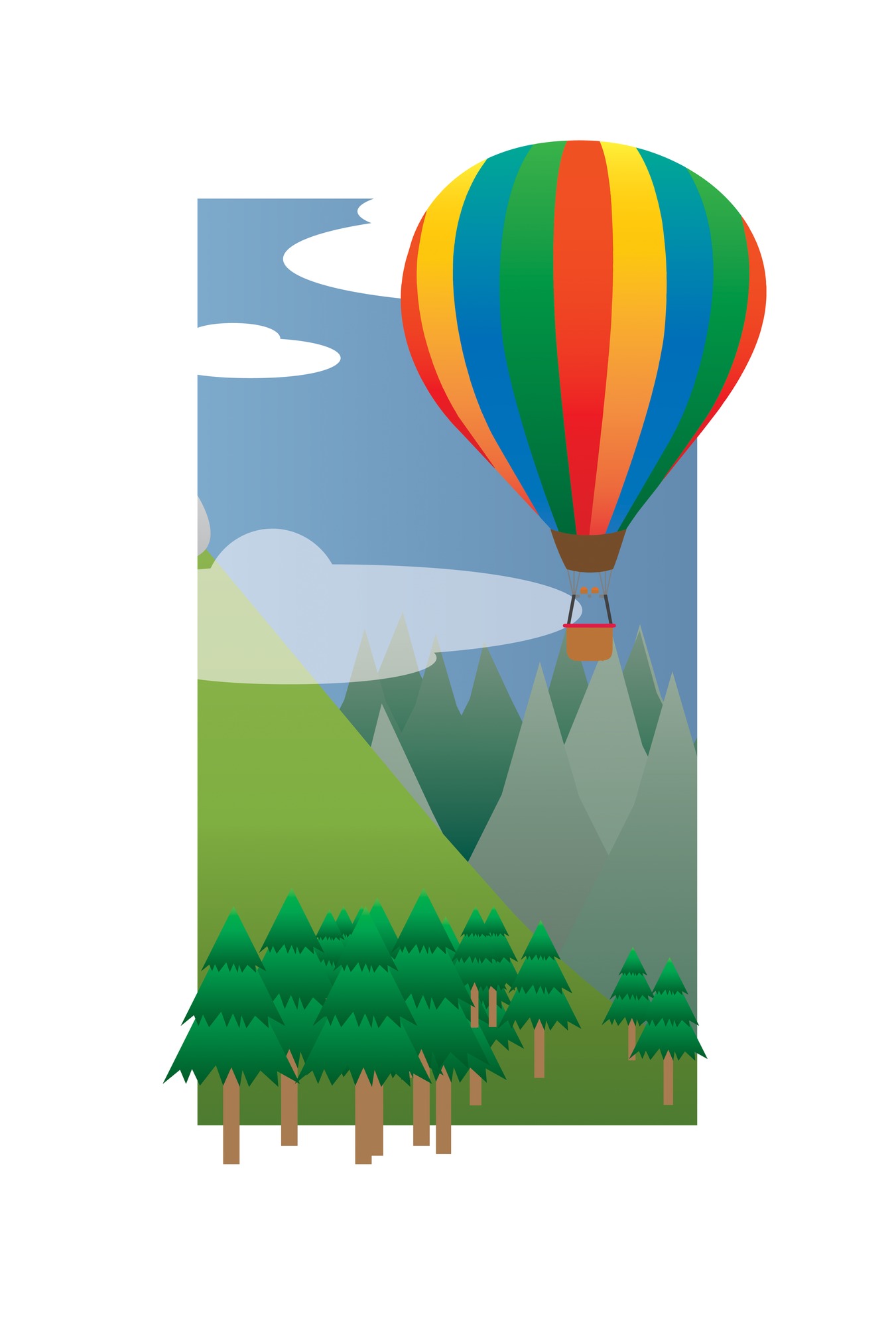 1351x2000 Balloon Ride In The Sky (2013) Wallpaper Mural By Tpi Wallsauce