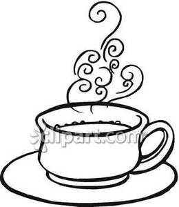 260x300 Hot Cup Of Coffee In Black And White