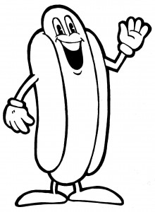 220x300 Hot Dog Clipart Black And White Clipart Panda