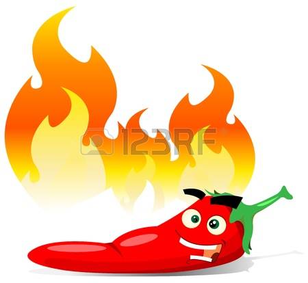 450x414 Hot Peppers Clipart