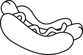 291x194 Black And White Hot Dog