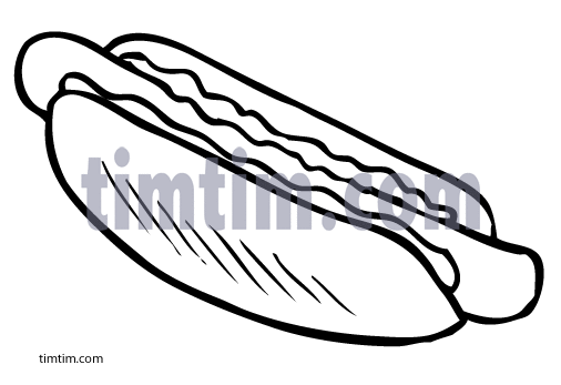 506x347 Free Drawing Of Hotdog Bw From The Category Cooking Food Amp Drink