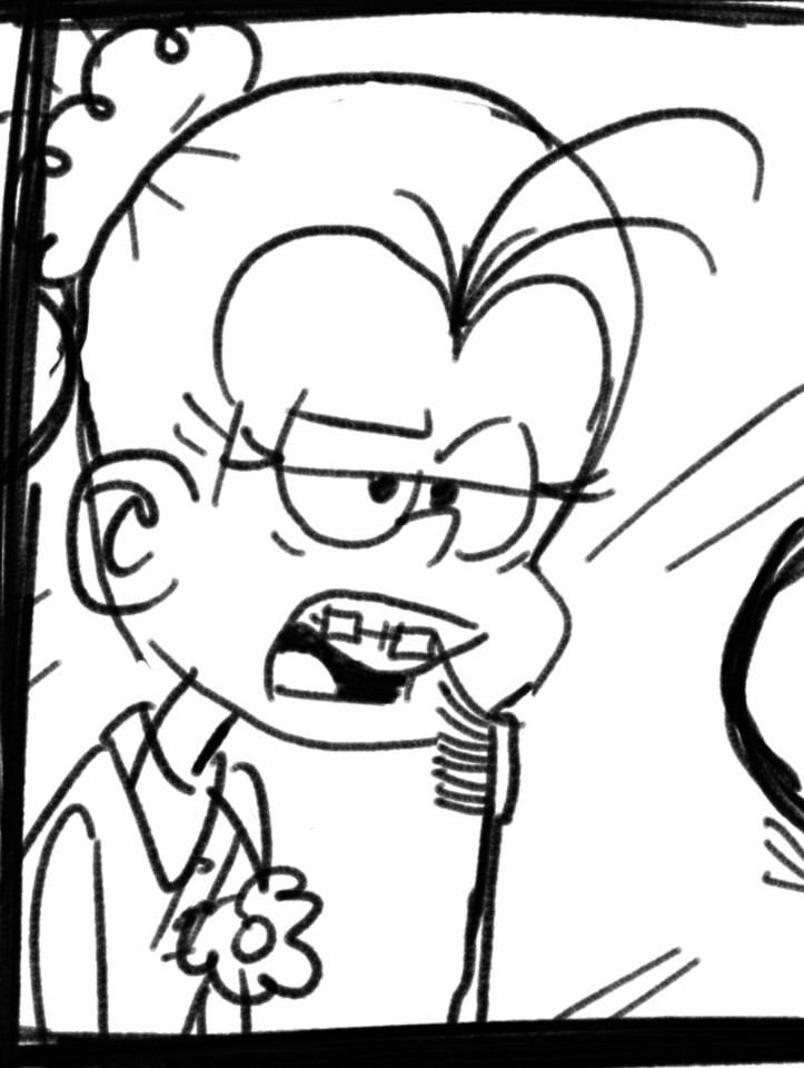 723x960 Luan's Toothbrush Is Stuck In Her Straightner By Hot Dog