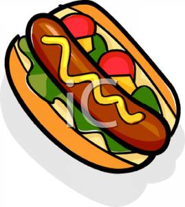 269x300 Hot Dog With The Works Clipart Picture