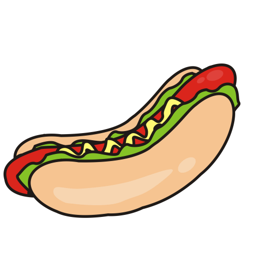 500x500 Cartoon Hot Dog Clipart Kid 3