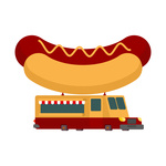 150x150 Hot Dog Car Food Truck Royalty Free Vector Clip Art Image