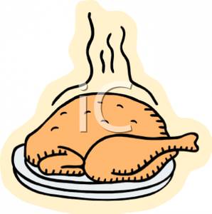 298x300 Free Clipart Image A Steaming Hot Chicken