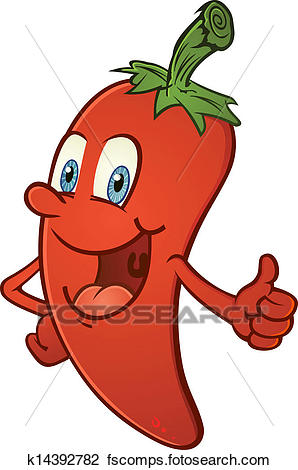 298x470 Clipart Of Hot Pepper Thumbs Up Cartoon K14392782