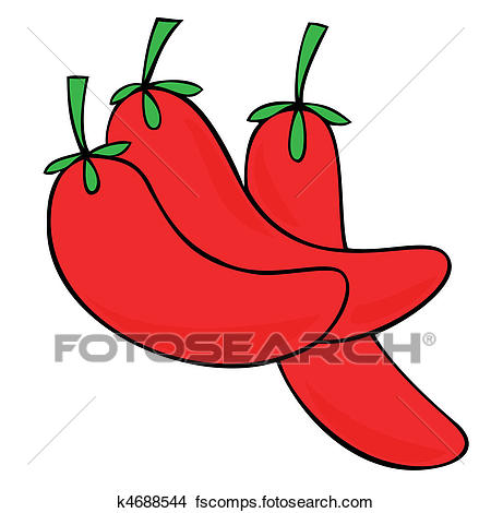 450x470 Clipart Of Red Hot Chili Peppers. K4688544