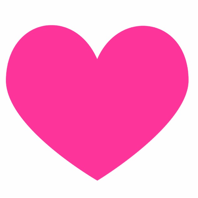 630x630 Hot Pink Heart Magnet