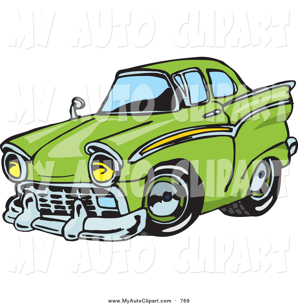 1024x1044 Clip Art Of A Green Hot Rod Car By Dennis Holmes Designs