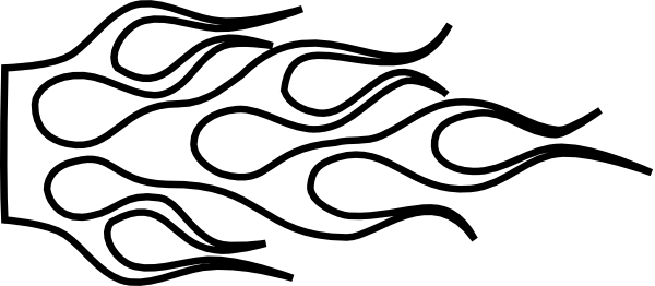 600x262 Racing Flame Clip Art