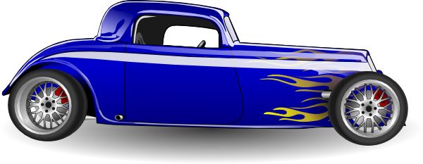600x233 50's Hot Rods Hot Rod 2 Clip Art 50's Hot Rods