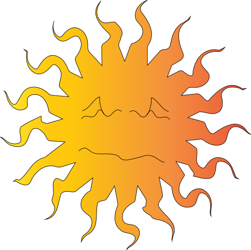 512x511 Hot Sun Clipart