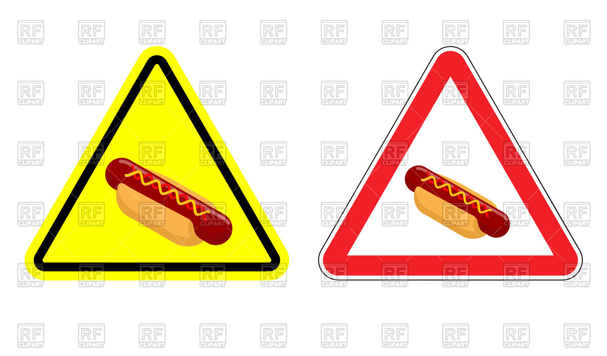 1200x704 Warning Attention Hot Dog Signs Royalty Free Vector Clip Art Image