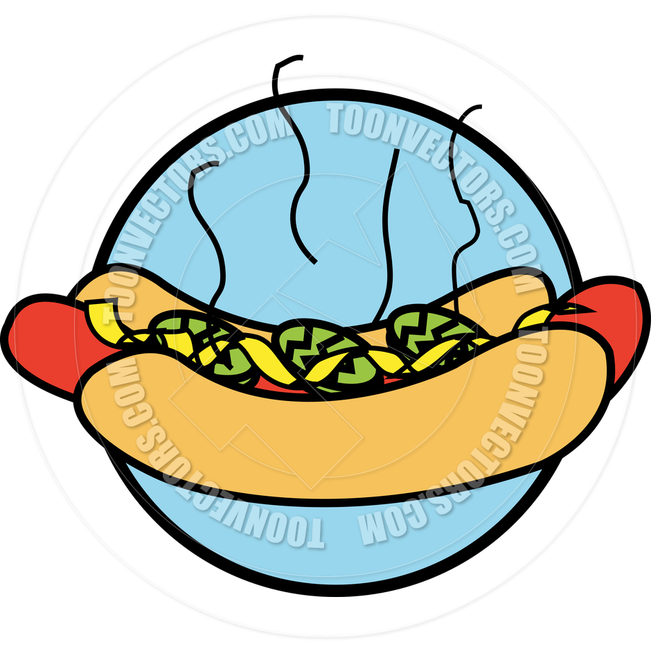940x940 Cartoon Hotdog Vector Illustration By Clip Art Guy Toon Vectors