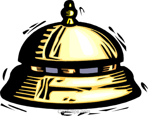 480x375 Hotel Front Desk Bells Royalty Free Vector Clip Art Illustration