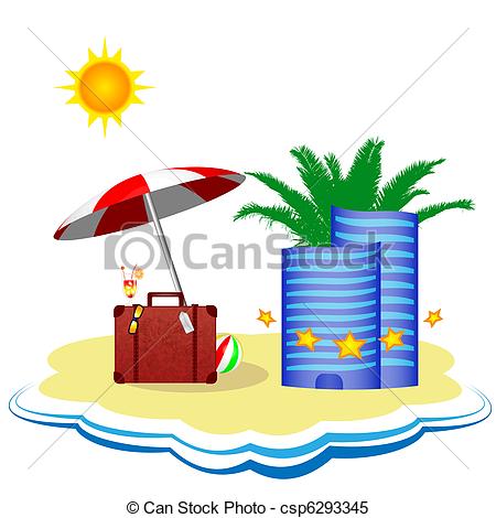 450x470 Beach Clipart Beach Hotel
