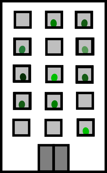 366x593 Green Hotel Clip Art