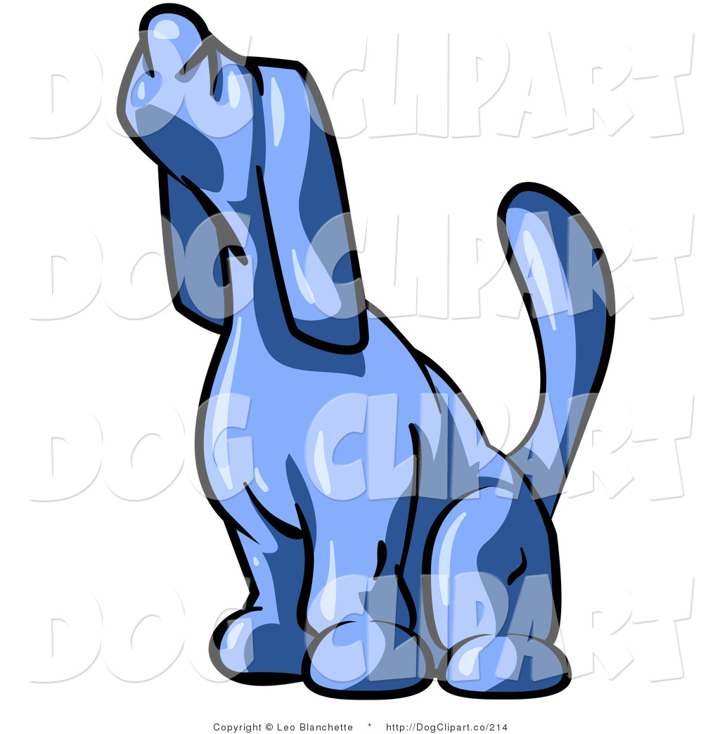 1024x1044 Vector Clip Art Of A Blue Tick Hound Dog Sniffing The Air