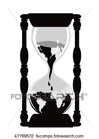 337x470 Clipart Of Earth Hourglass K7769572