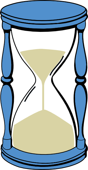 306x592 Hourglass With Sand Clip Art