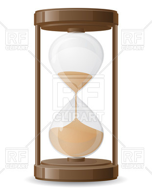 311x400 Old Retro Wooden Hourglass Royalty Free Vector Clip Art Image