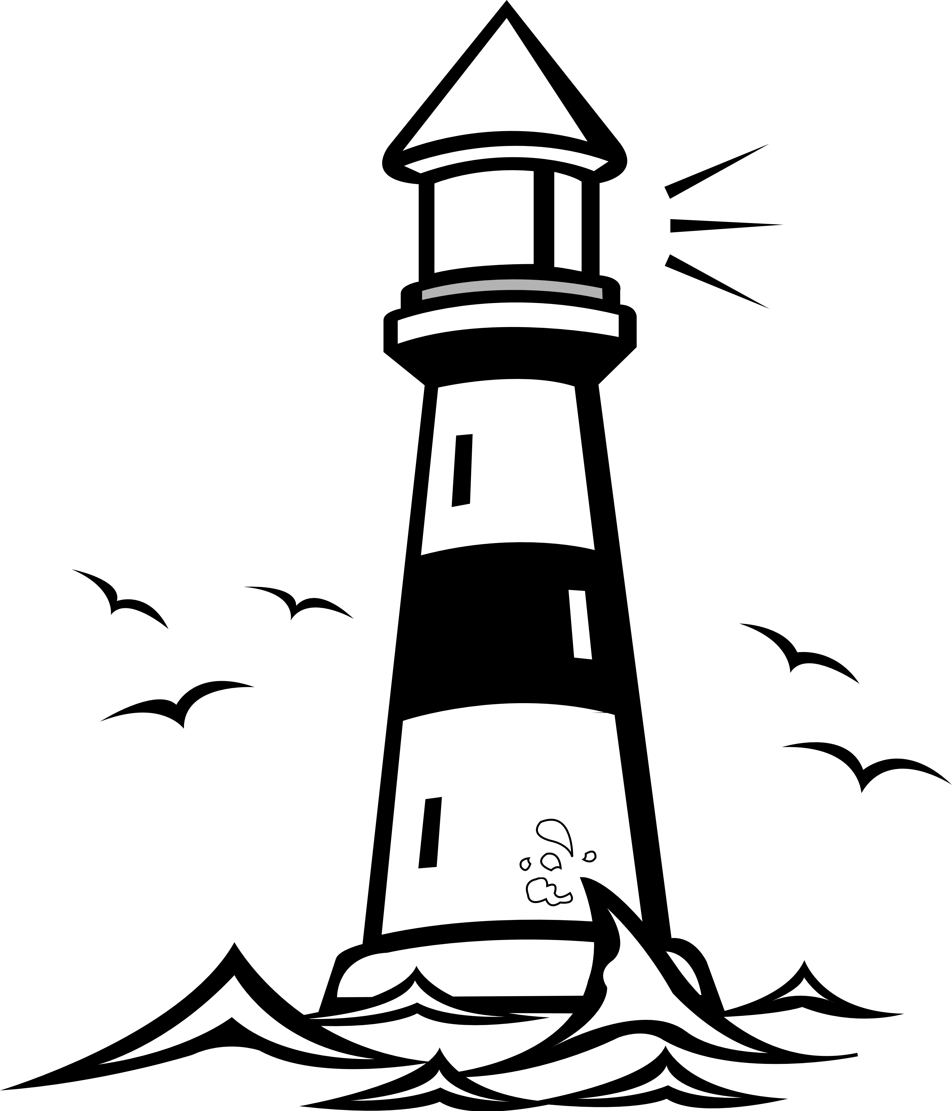 3333x3890 Light House Clip Art Clipartsco, Lighthouse White Black Background