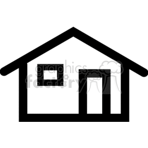 300x300 Royalty Free Black And White House 166377 Vector Clip Art Image