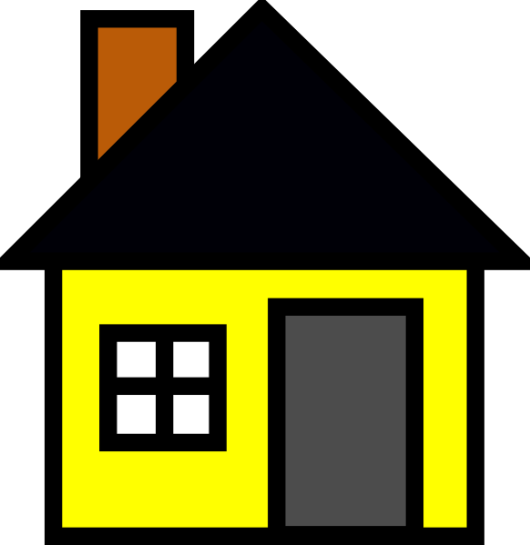 582x599 Yellow House 3 Clip Art