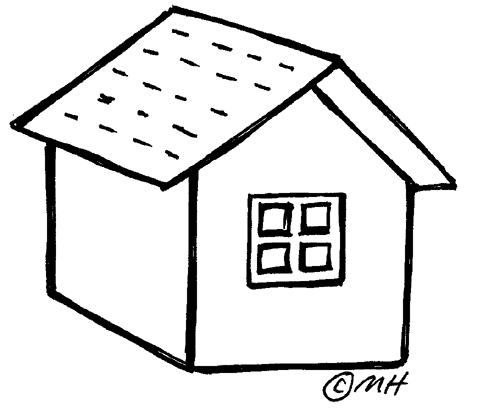 500x408 House Clipart Black And White Png