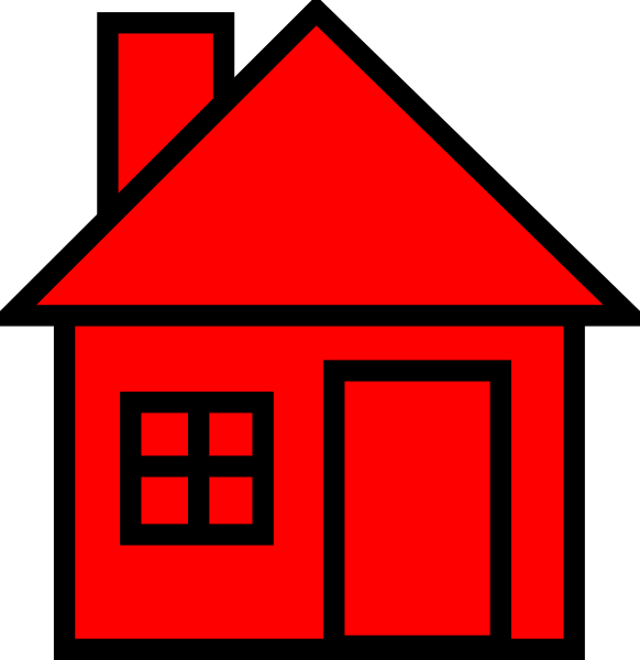 582x600 Red Black House Clipart Clip Art