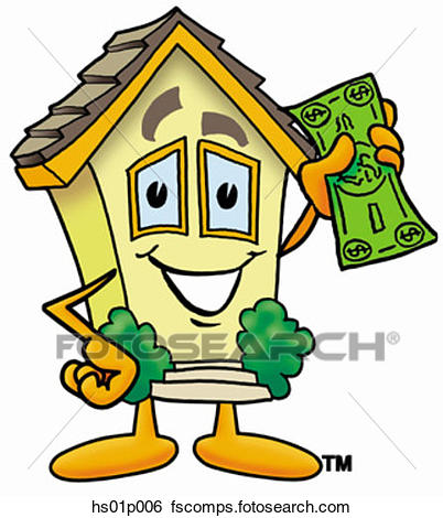 402x470 Clip Art Of House With Money Hs01p006