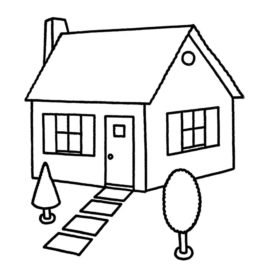 268x268 Free Printable House Coloring Pages Kids Coloring Pages