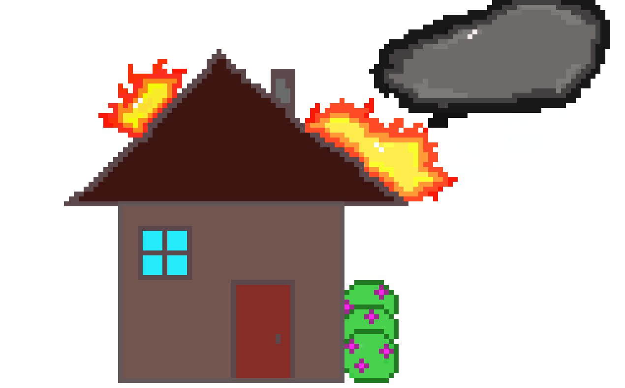1270x790 Miss Maudie's House Fire. Pixel Art Maker