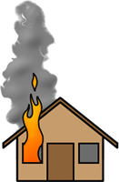 131x200 House Fire Clipart