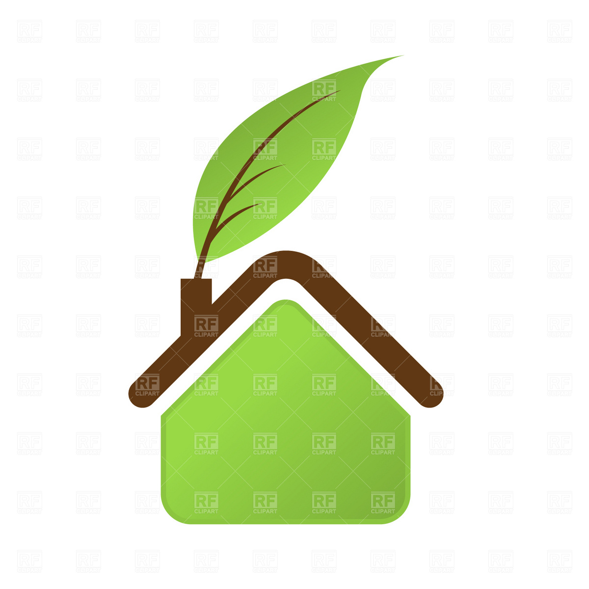 1200x1200 Green House Icon Royalty Free Vector Clip Art Image