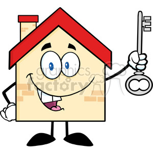 300x300 Royalty Free 6484 Royalty Free Clip Art House Cartoon Character