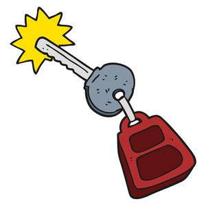 300x300 Freehand Drawn Cartoon New House Key Royalty Free Stock Image