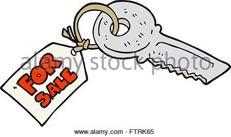 450x267 Freehand Drawn Cartoon New House Key Stock Vector Art