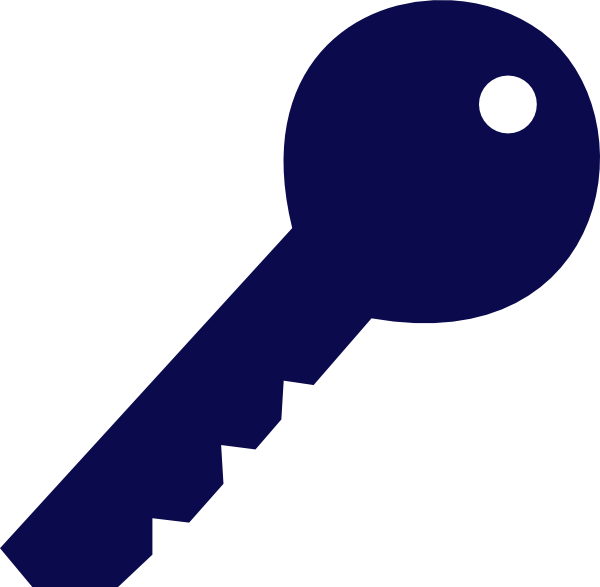 600x587 Blue Key Clip Art