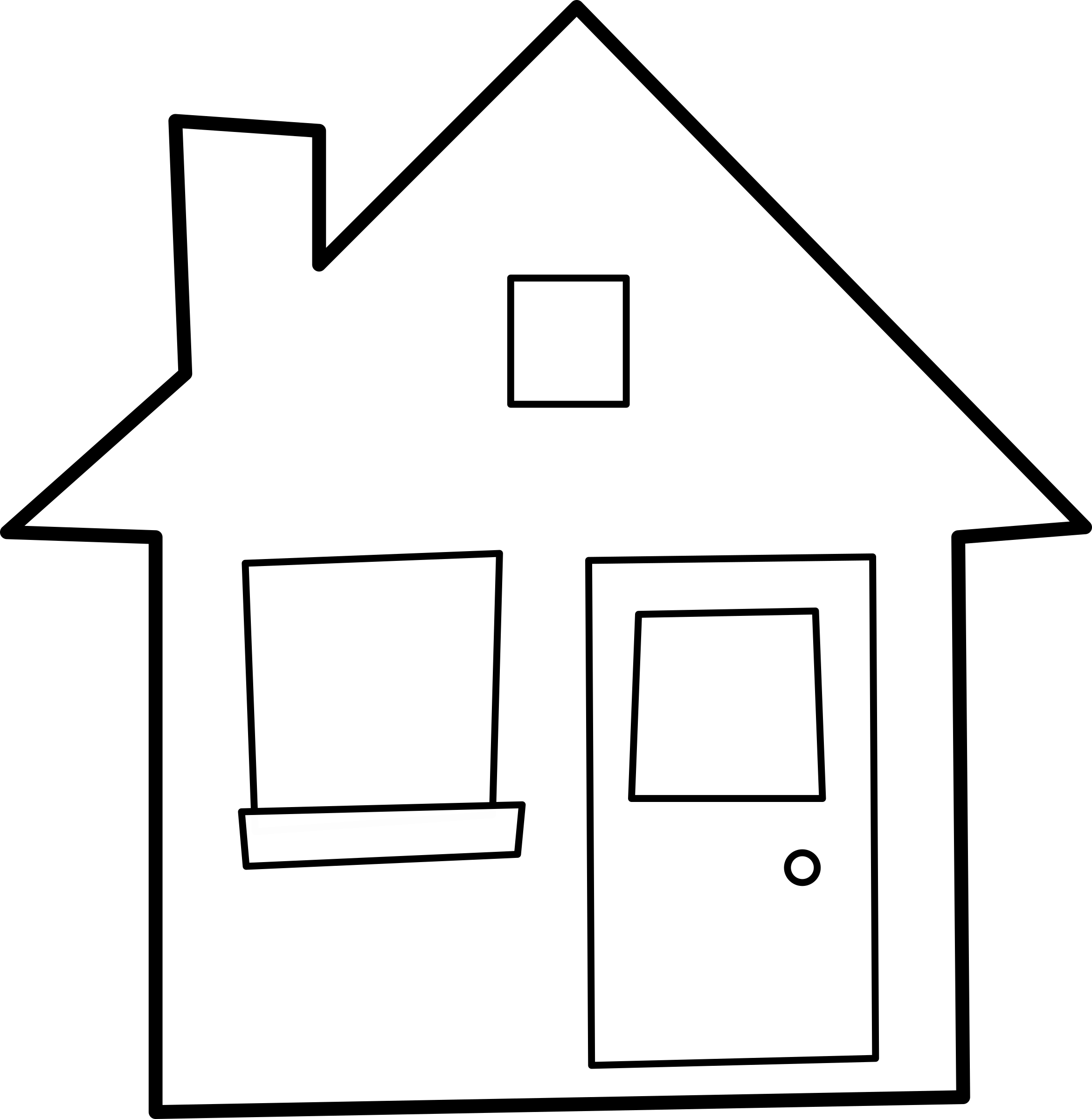 2342x2400 House Clipart House Outline