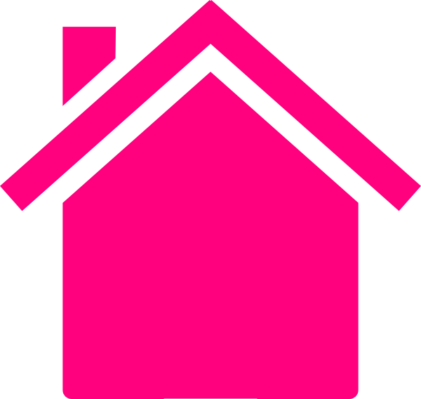 600x568 Pink House Outline Clip Art