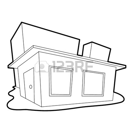 450x450 Tropical House Icon. Outline Illustration Of Tropical House Vector