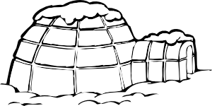 300x150 Ice Snow House Polar Clip Art Free Vector 4vector