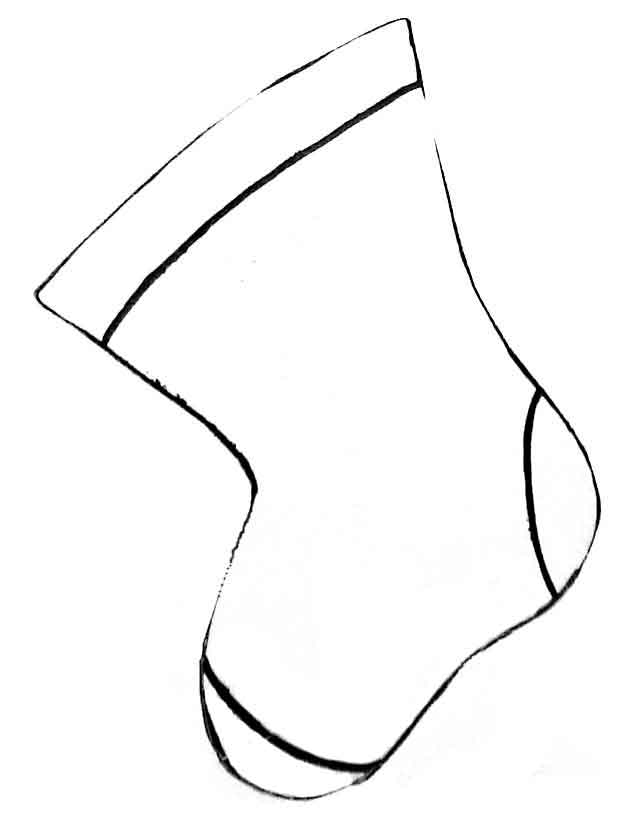 644x828 Christmas Tree Outline Christmas Stocking Template Merry