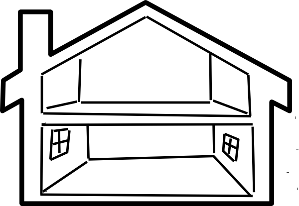 600x414 Outline Of House